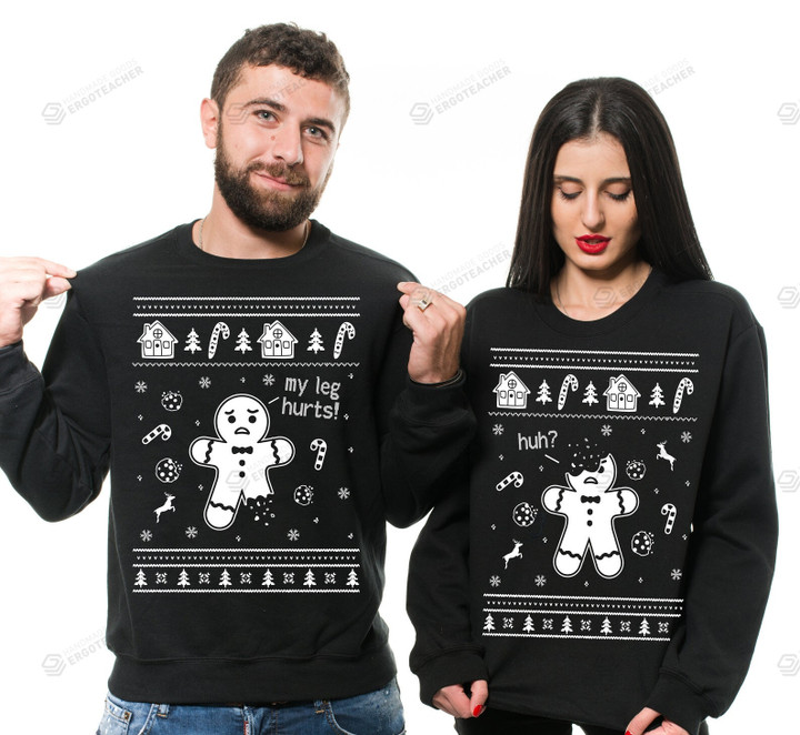 Party Gingerbread Couple Christmas Ugly Sweater