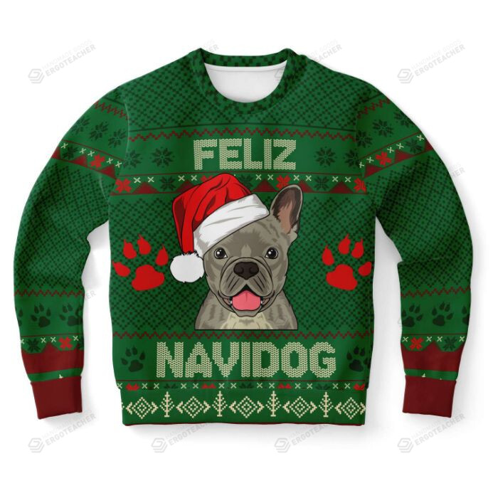 French Bulldog Feliz Navidog Ugly Sweater