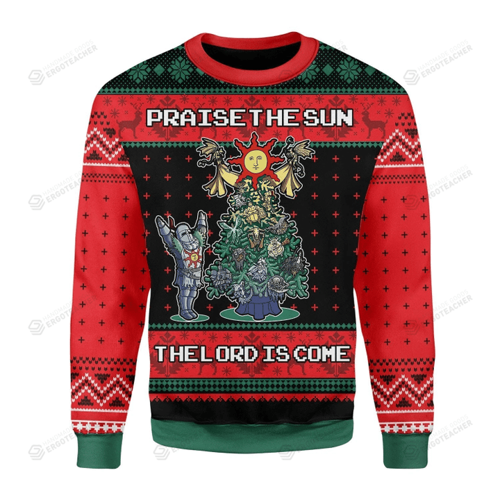 Praise The Sun The Lord Is Come For Unisex Ugly Christmas Sweater, All Over Print Sweatshirt