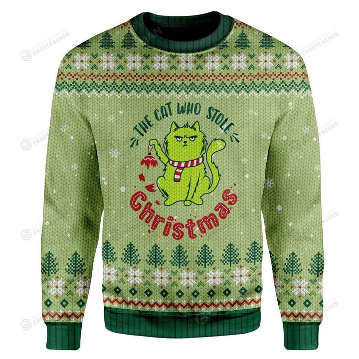 The Cat Who Stole Christmas Ugly Christmas Sweater, All Over Print Sweatshirt