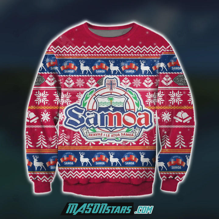 Samoa 3D Print ting Pattern Ugly Christmas Sweater