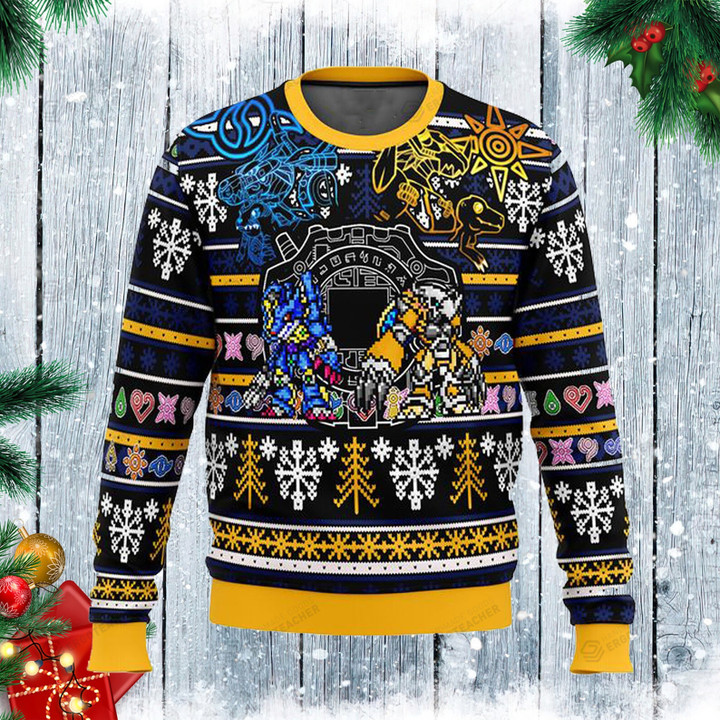 Digimon Adventure Ugly Sweater