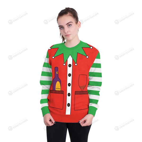Red Christmas Clown Cosplay Icon Cute Ugly Christmas Sweater, All Over Print Sweatshirt