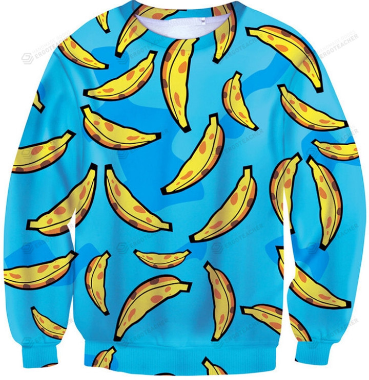 Banana Mash Up Ugly Christmas Sweater, All Over Print Sweatshirt