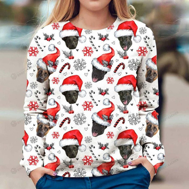 Dutch Shepherd Ugly Christmas Sweater, All Over Print Sweatshirt