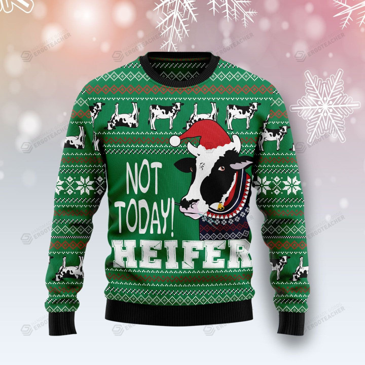 Cow Not Today Ugly Christmas Sweater, Cow Not Today 3D All Over Printed Sweater