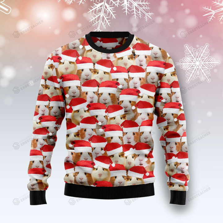 Guinea Pig Group Awesome Ugly Christmas Sweater, Guinea Pig Group Awesome 3D All Over Printed Sweater