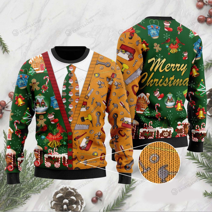 Carpenter Merry Christmasfor Unisex Ugly Christmas Sweater, All Over Print Sweatshirt