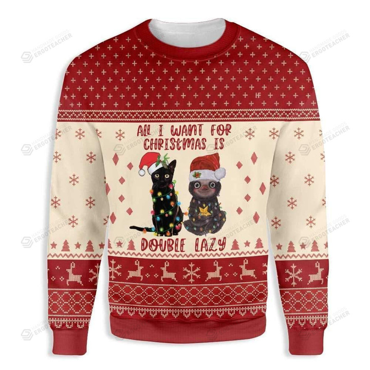 Cat All I Want For Are Good Beer A Good Friend Ugly Christmas Sweater