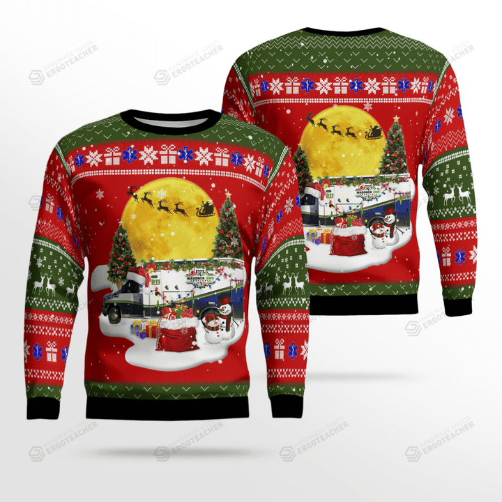 Wagoner EMS Christmas Ugly Sweater, All Over Print Sweatshirt