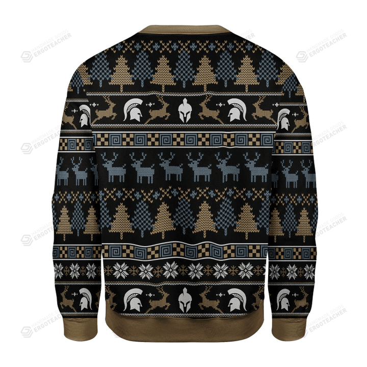 Spartan Army Ugly Christmas Sweater, All Over Print Sweatshirt