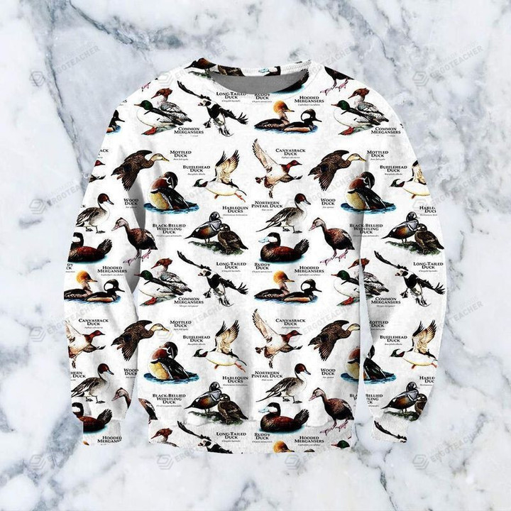 A Lot Of Ducks Ugly Christmas Sweater, All Over Print Sweatshirt