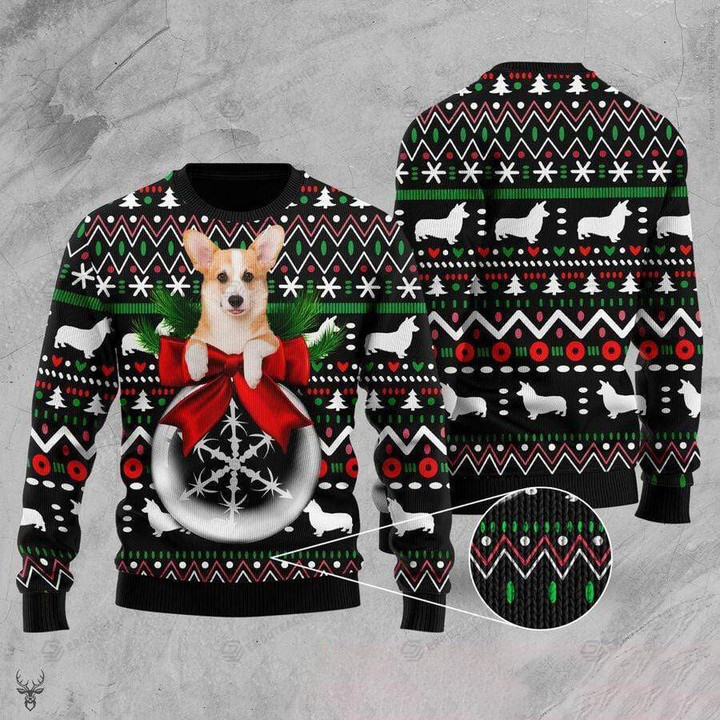 Corgi Ugly Christmas Sweater, All Over Print Sweatshirt