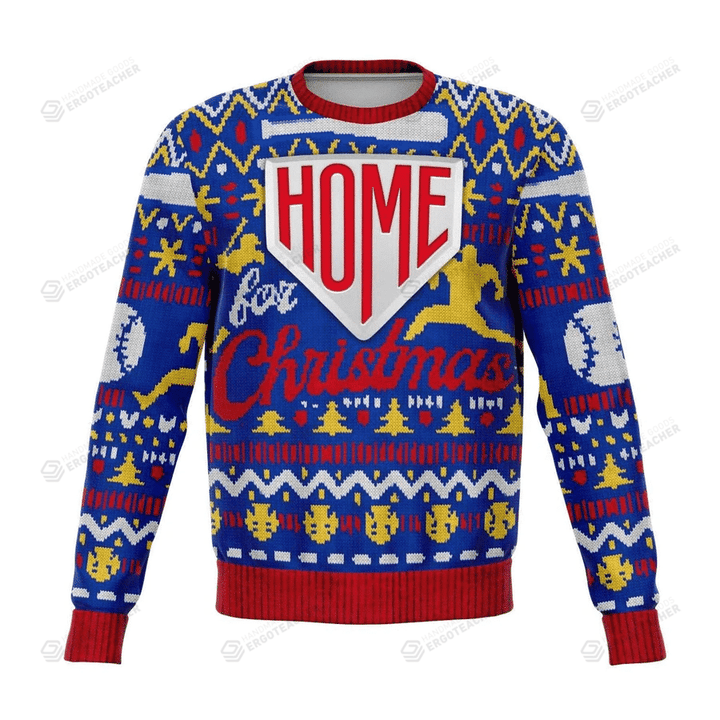 Softball Home Ugly Christmas Sweater, All Over Print Sweatshirt