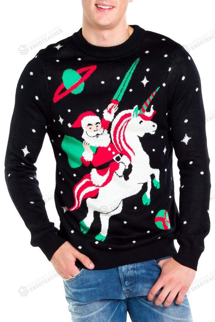 Santa Unicorn Ugly Christmas Sweater, All Over Print Sweatshirt
