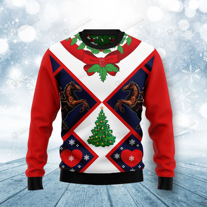 Cowboy Ugly Christmas Sweater, All Over Print Sweatshirt