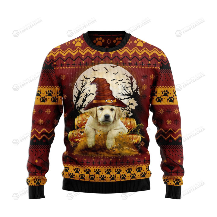 Dog Pumpkin Halloween For Unisex Ugly Christmas Sweater, All Over Print Sweatshirt