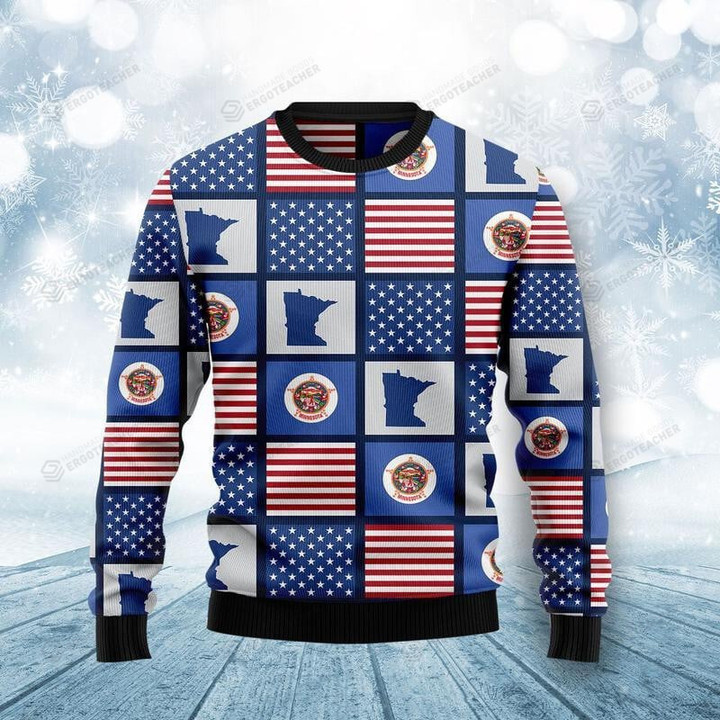 Amazing Minnesota Ugly Christmas Sweater, Amazing Minnesota 3D All Over Printed Sweater