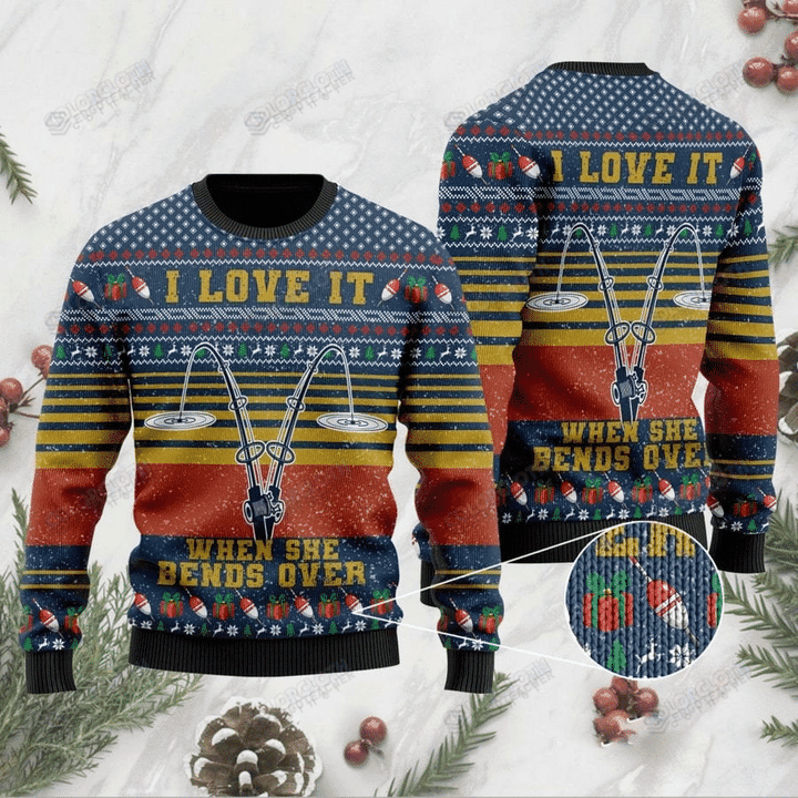 Fishing I Love It Ugly Christmas Sweater, Fishing I Love It 3D All Over Printed Sweater