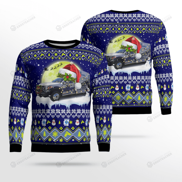Hughes County Emergency Medical Service Ugly Christmas Sweater