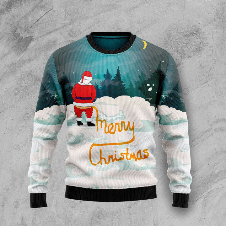 Santa Merry Christmas Ugly Christmas Sweater, All Over Print Sweatshirt