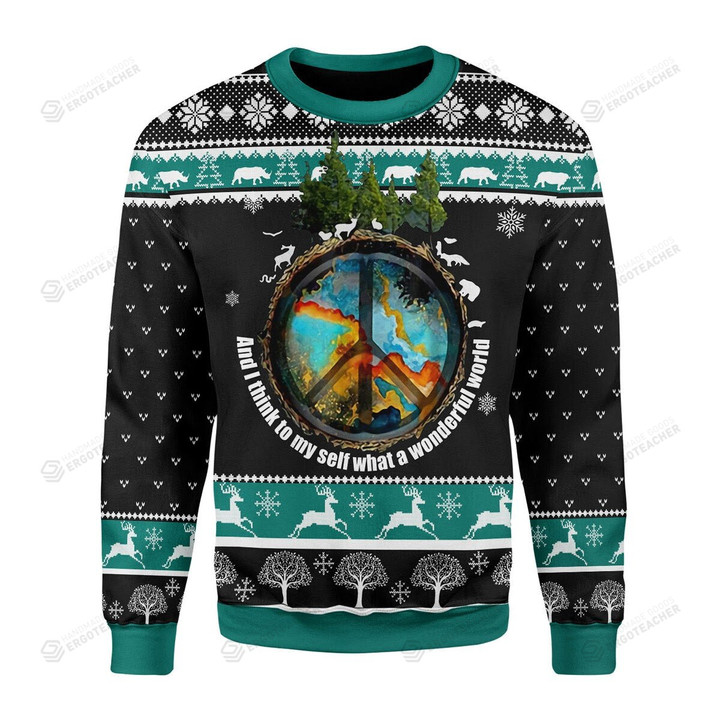 And I Think To Myself What A Wonderful World Ugly Christmas Sweater