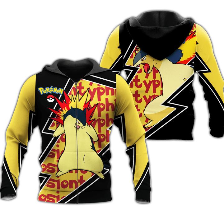 Typhlosion Zip Hoodie Costume Pokemon Shirt Fan Gift Idea VA06 - 1 - GearAnime