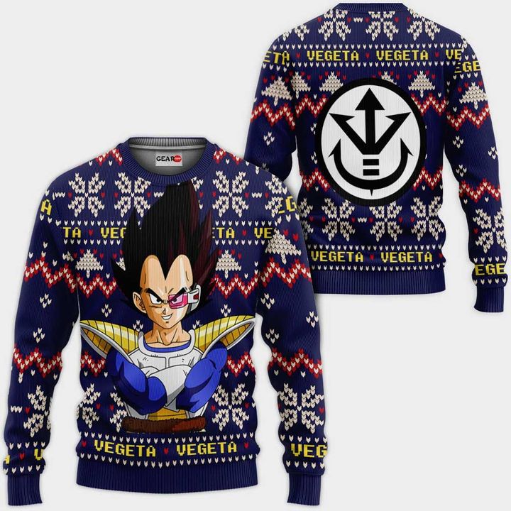 Prince Vegeta Christmas Sweater Custom Anime Dragon Ball Xmas Gifts
