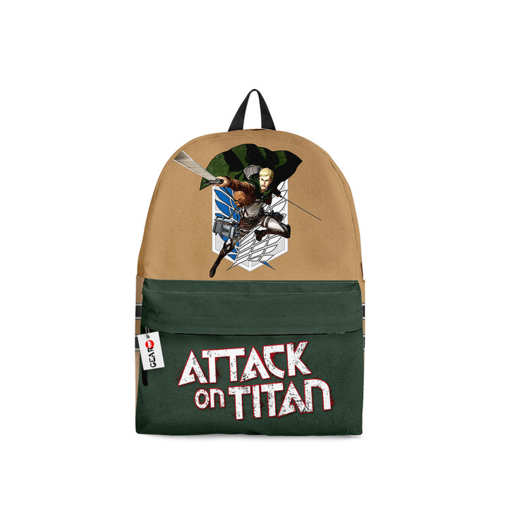 Erwin Smith Backpack Custom Attack On Titan Anime Bag Gift for Otaku