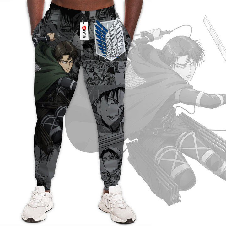 Levi Ackerman Sweatpants Custom Attack On Titan Anime Jogger Pants Merch Manga Style