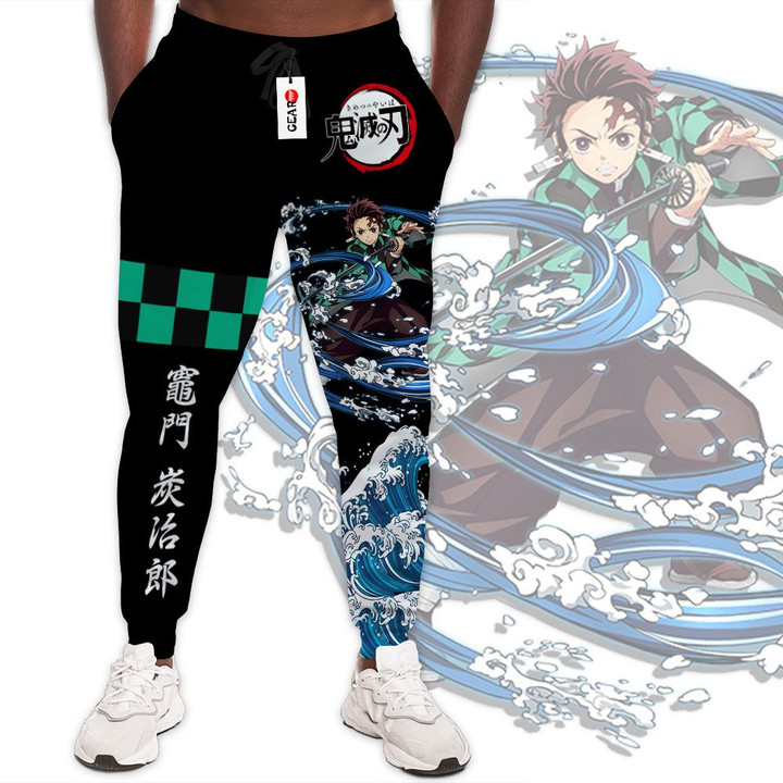 Tanjiro Water Breathing Joggers Custom Anime Kimetsu Sweatpants