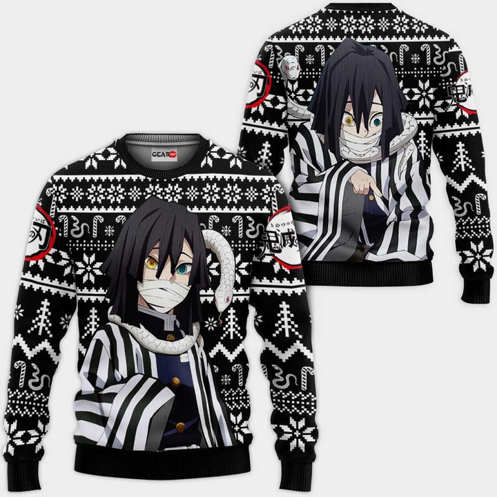 Obanai Ugly Christmas Sweater Custom Anime Kimetsu Xmas Gifts