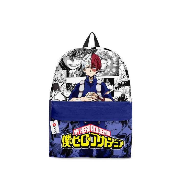 Shoto Todoroki Backpack Custom My Hero Academia Anime Bag Manga Style