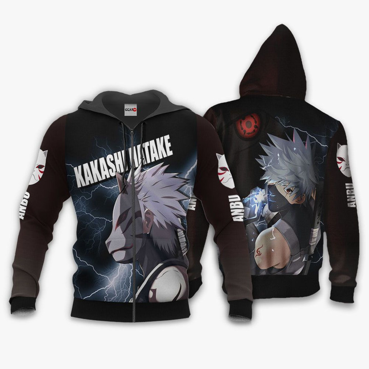 Kakashi Anbu Hoodie Naruto Custom Anime Merch Clothes GearAnime