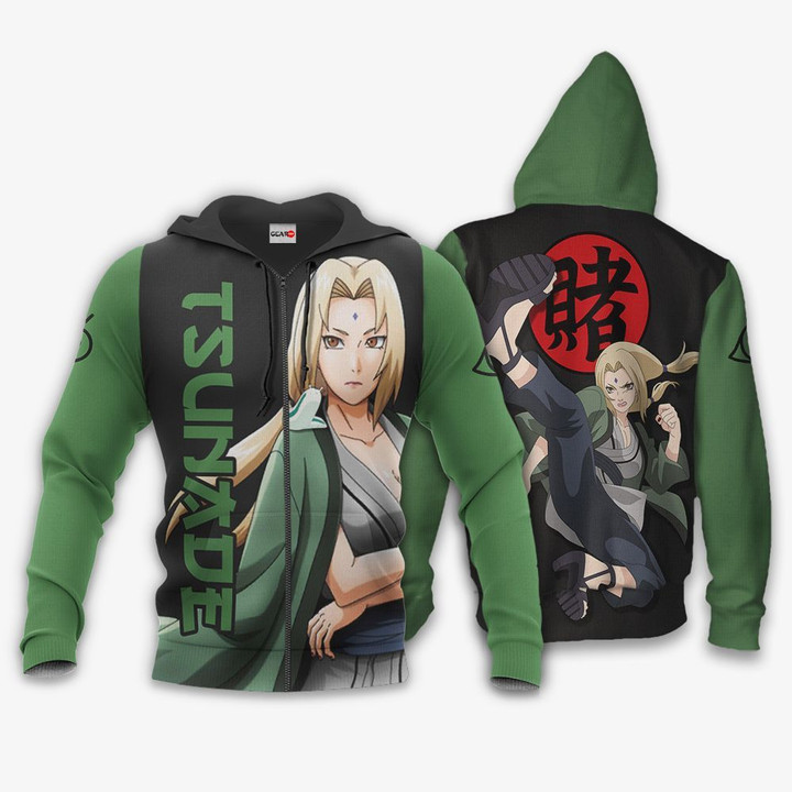Tsunade Hoodie Shirt Naruto Anime Zip Jacket GearAnime