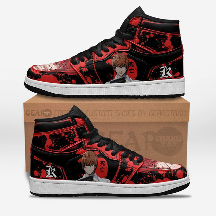 Death Note J1 Shoes Light Yagami Red Ver Custom Anime ShoesGear Anime