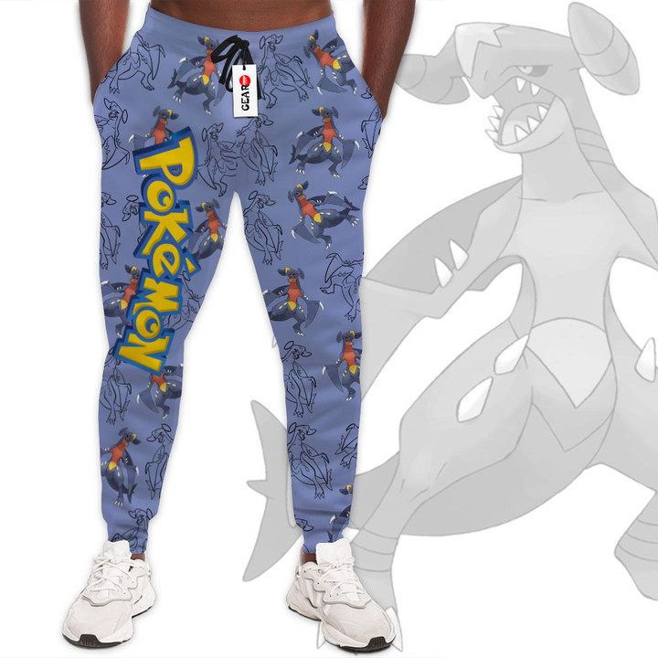 Garchomp Jogger Pants Custom Anime Pokemon Sweatpants For Fans