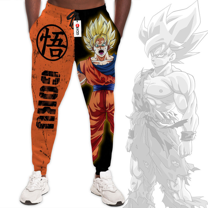 Goku Super Saiyan Jogger Pants Dragon Ball Custom Anime Sweatpants