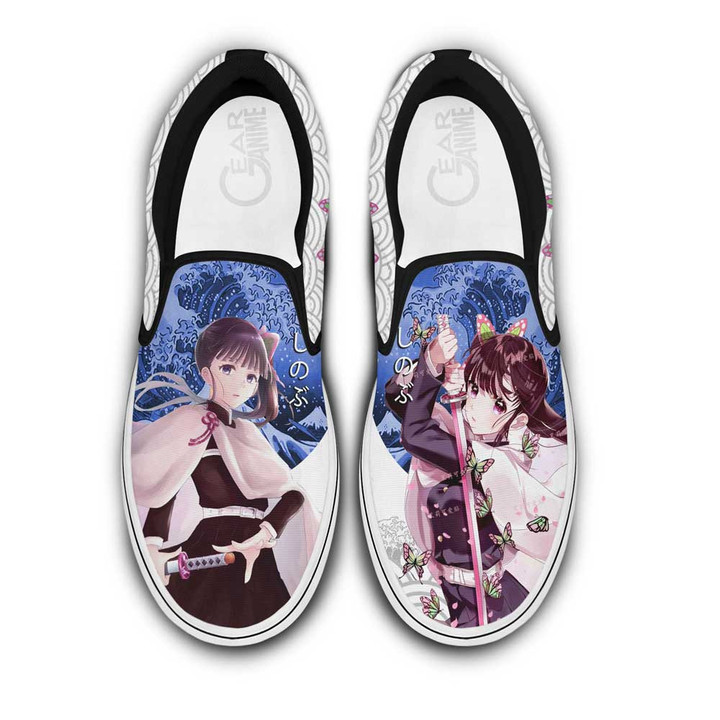 Kanao Tsuyuri Slip On Sneakers Custom Anime Demon Slayer Shoes - 1 - Gearotaku