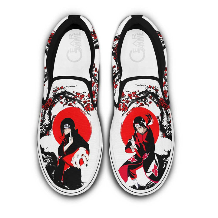 Akt Itachi Slip On Sneakers Custom Japan Style Anime Shoes - 1 - Gearotaku