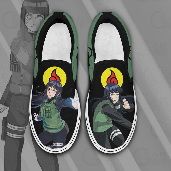 Hyuga Hinata Slip On Sneakers Custom Anime Shoes PN12 - 1 - Gearotaku