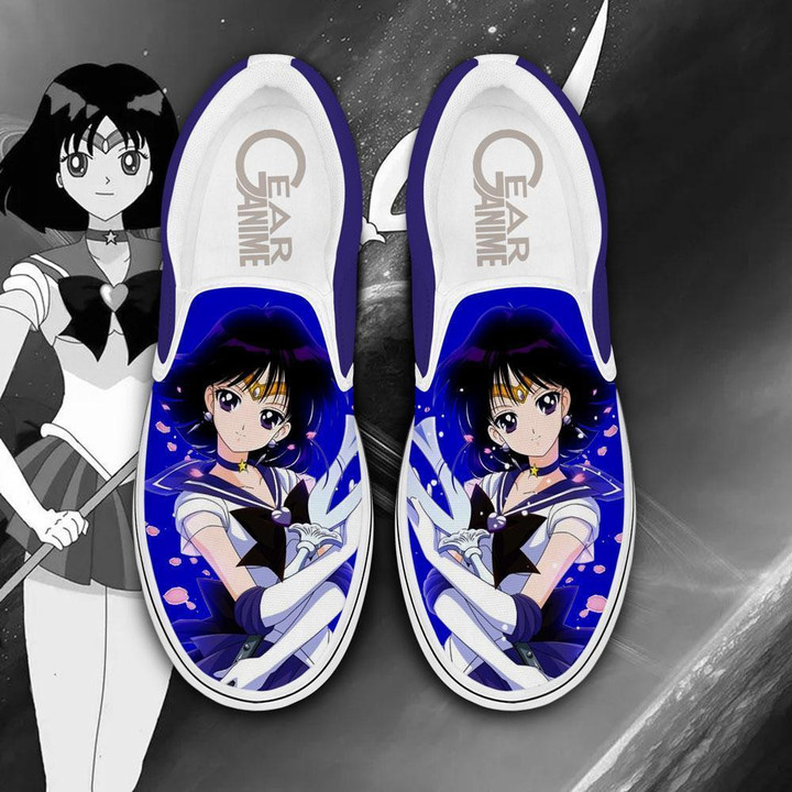 Sailor Saturn Slip On Sneakers Anime Sailor Moon Custom Shoes - 1 - Gearotaku