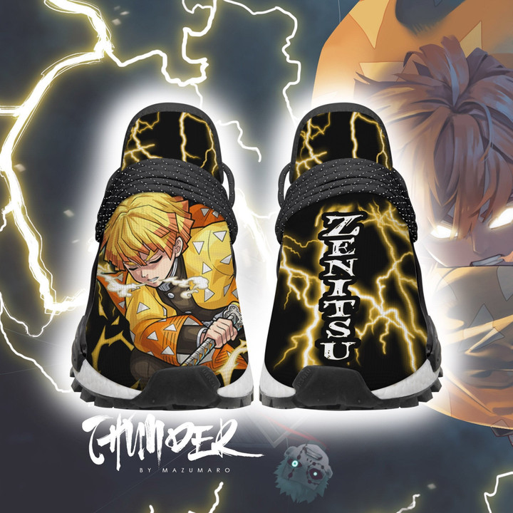 Demon Slayer Zenitsu Shoes Thunder Breathing Custom Anime Sneakers - 1 - Gearotaku