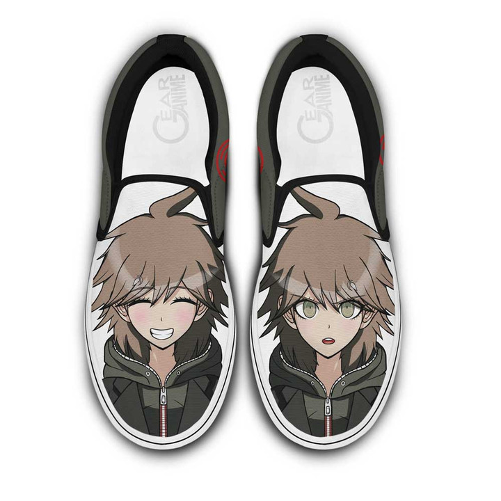 Makoto Naegi Slip On Sneakers Custom Anime Danganronpa Shoes - 1 - Gearotaku