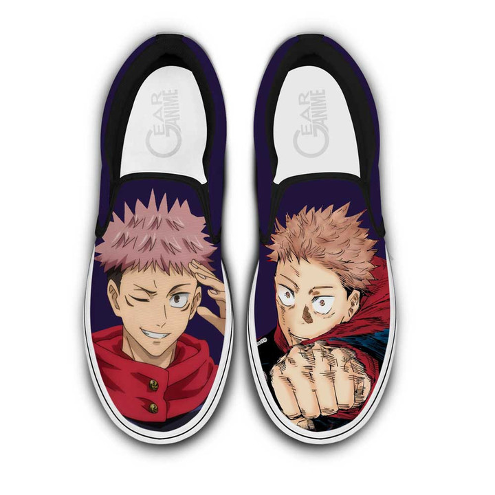 Itadori Yuji Slip On Sneakers Custom Anime Jujutsu Kaisen Shoes - 1 - Gearotaku
