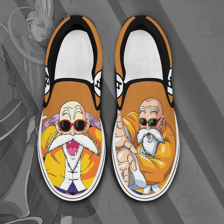 Master Roshi Slip On Sneakers Dragon Ball Custom Anime Shoes PN11 - 1 - Gearotaku