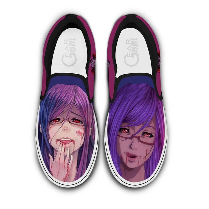Rize Kamishiro Slip On Sneakers Custom Anime Tokyo Ghoul Shoes - 1 - Gearotaku