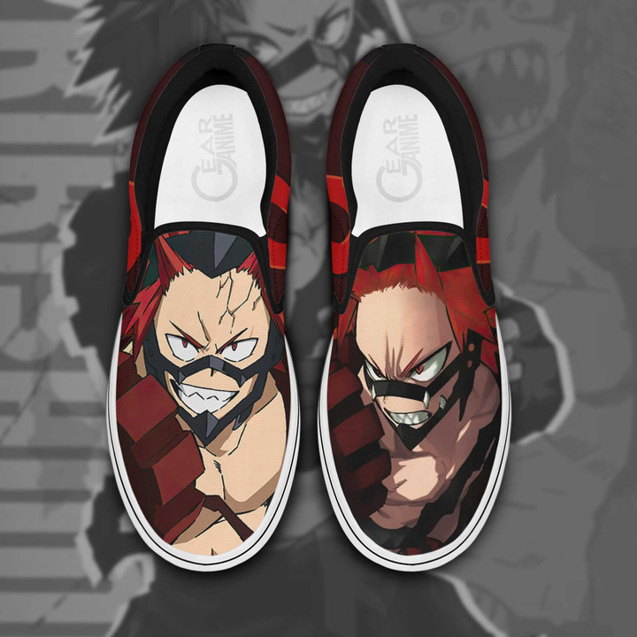 Eijiro Kirishima Red Riot Slip On Sneakers MHA Custom Anime Shoes - 1 - Gearotaku