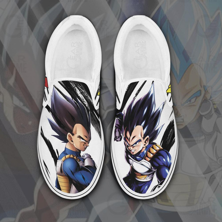 Vegeta Slip On Sneakers Canvas Dragon Ball Custom Anime Shoes - 1 - Gearotaku