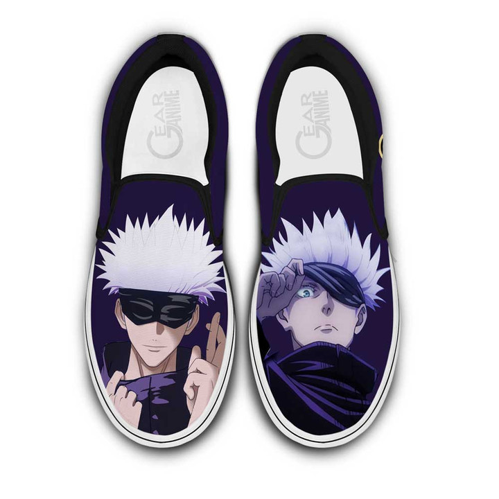 Satoru Gojo Slip On Sneakers Custom Anime Jujutsu Kaisen Shoes - 1 - Gearotaku